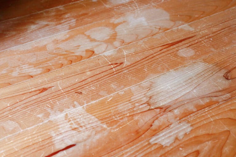 paint on hardwood floor