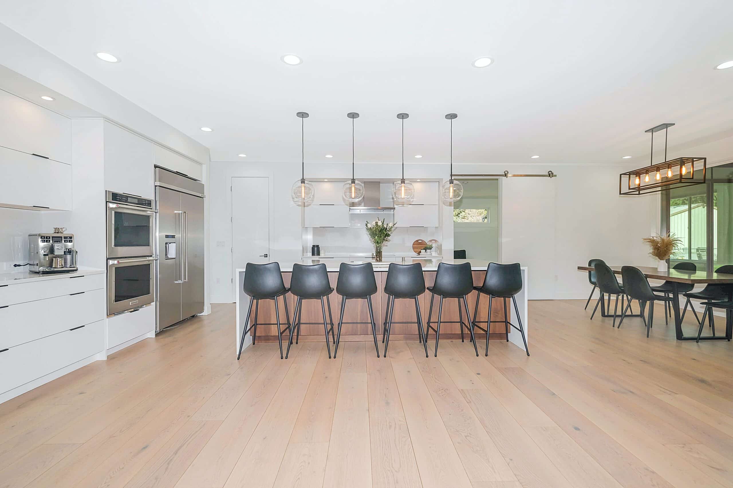 Beautifully preserved European hardwood floor enhances the ambiance of any room.